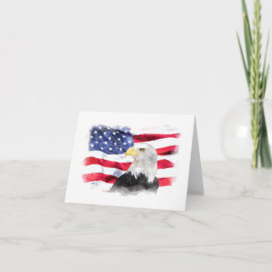 AMERICAN FLAG & EAGLE CARD