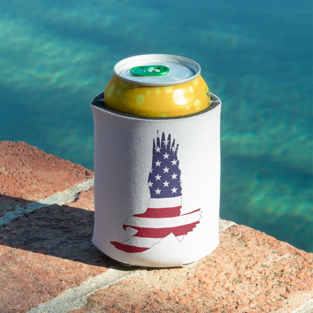 American Flag & Eagle Drink Cooler, 4th of July Can Cooler (In Situ Pool)