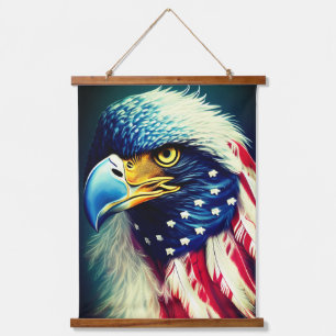 American Flag Eagle Hanging Tapestry