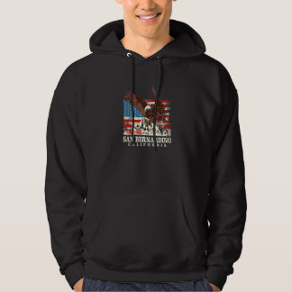 American Flag Eagle San Bernardino Patriotic Calif Hoodie