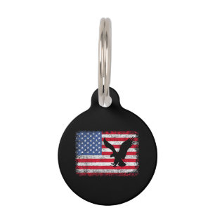 American Flag Eagle USA Pet Tag
