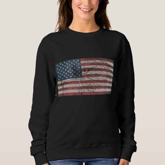 American Flag Eagle USA Sweatshirt (Front)