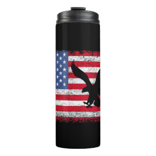 American Flag Eagle USA Thermal Tumbler