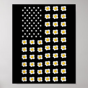 American Flag Egg Food Usa Patriotism Patriot Sold Poster