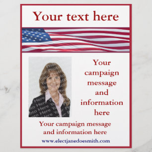 American Flag Election Campaign Flyer Template