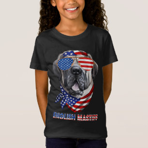 American Flag English Mastiff Dog Lover Gifts T-Shirt