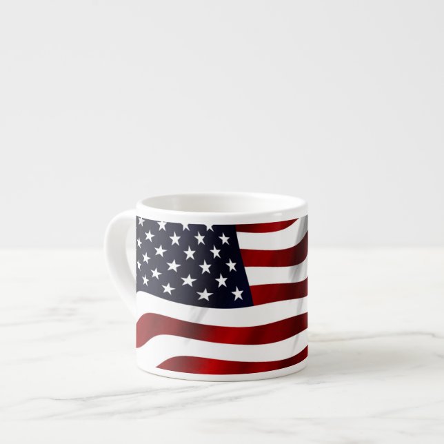 American Flag Espresso Cup (Front Left)
