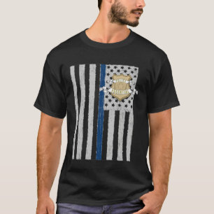 American Flag Essential Police Law Enforcement Pat T-Shirt