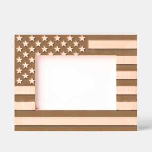 American flag etched frames