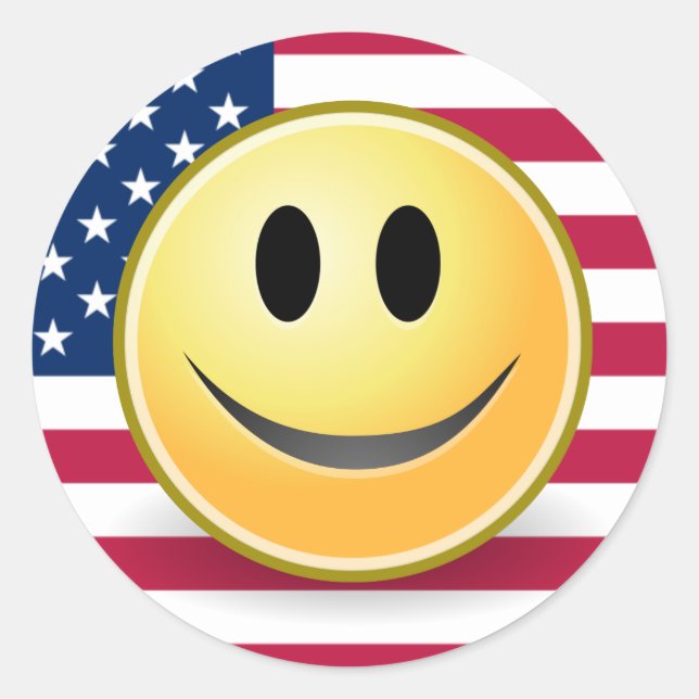 American Flag Face Sticker (Front)