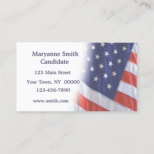 American Flag Fade Business Card (Front)