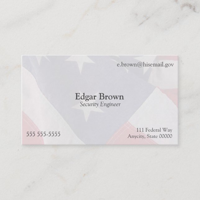 American flag fade template business card (Front)