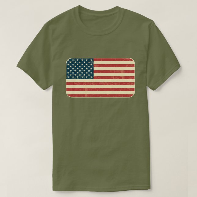 American Flag Faded T-Shirt (Design Front)