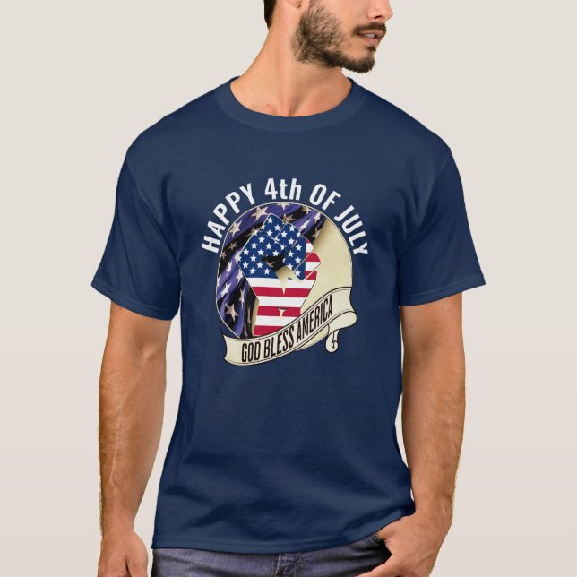 American Flag Family 4th OF JULY T-Shirt (Front)