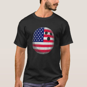 American Flag Family Bowling Patriotic 4th Of Jul T-Shirt