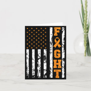 American flag fight leukaemia fighter awareness card