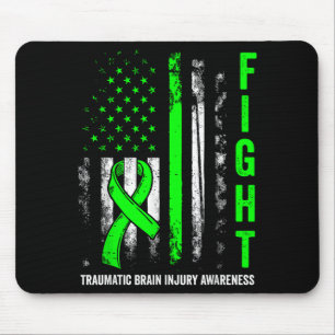 American flag fight traumatic brain injury mouse pad