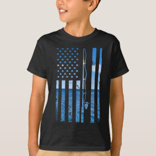 American Flag Fish Fisher Fisherman Funny B Fishin T-Shirt