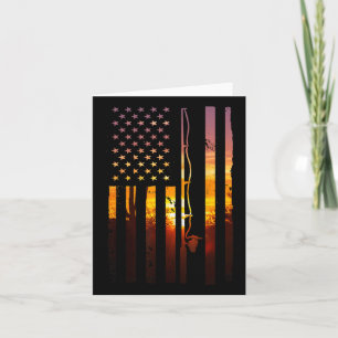 American Flag Fish Fisher Fisherman Funny Byss Fis Card