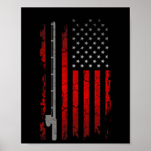 American Flag Fishing Apparel - Fishing Poster