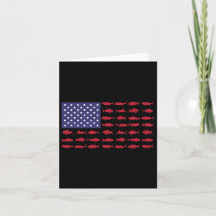 American Flag Fishing-shirt 4th July Patriotic Kid Card
