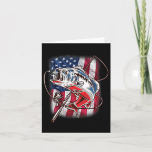 American Flag Fishing Shirt Vintage Usa B Fisherma Card