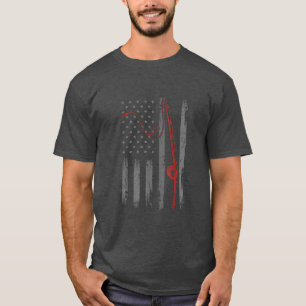 American Flag Fishing T shirts For Men Patriotic 4
