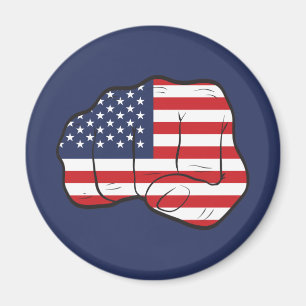 American Flag Fist Magnet