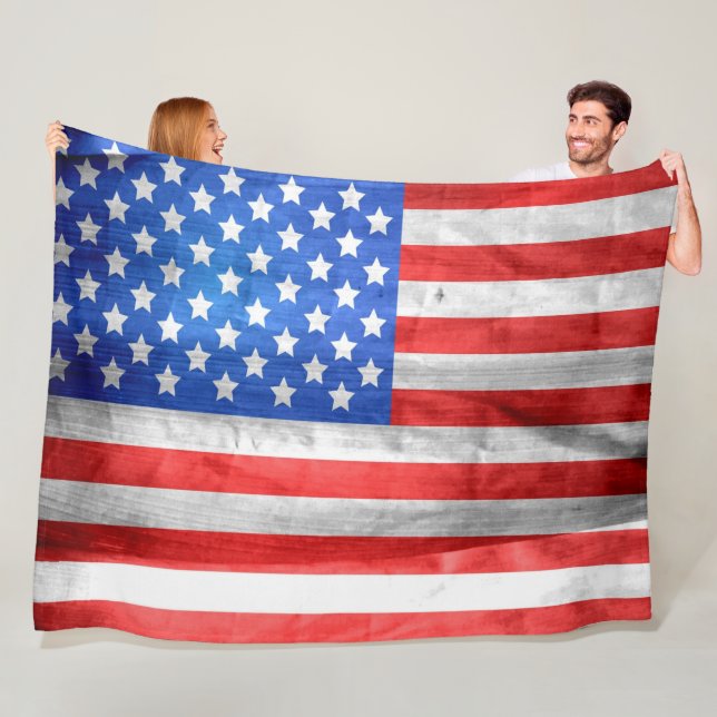 AMERICAN FLAG FLEECE BLANKET (In Situ)
