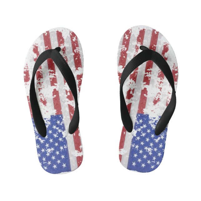 American Flag Flip Flops (Footbed)