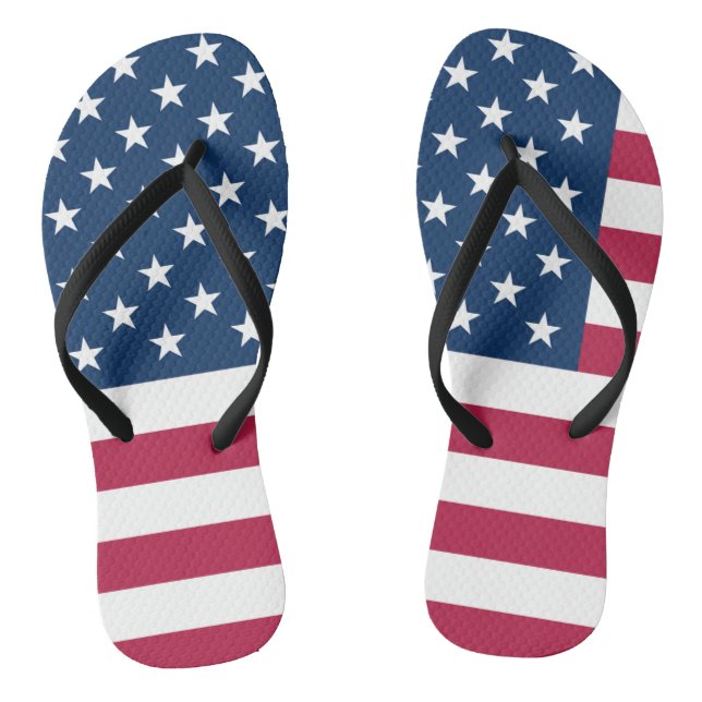 American Flag Flip Flops (Footbed)