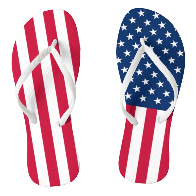 American Flag Flip Flops USA (Footbed)