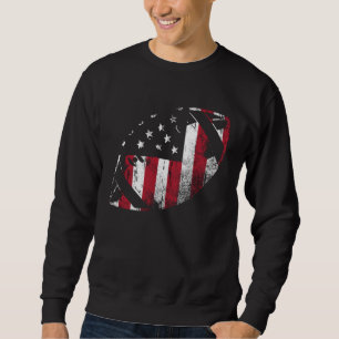 American Flag Football American Football Team Sweatshirt