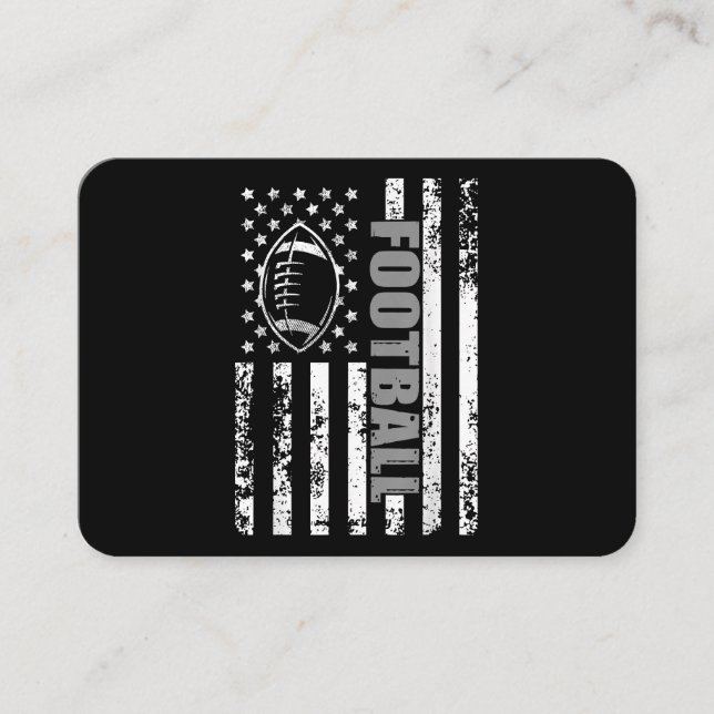 American Flag football Patriotic football Business Card (Front)