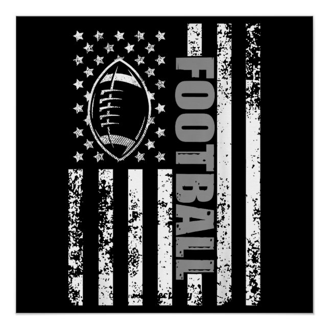 American Flag football Patriotic football Poster (Front)