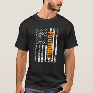 American Flag Football Patriotic Football T-Shirt