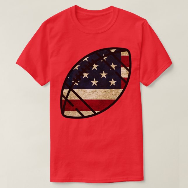 American Flag Football T-Shirt (Design Front)