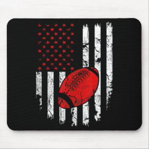 American Flag Football USA Patriotic Sport Lover C Mouse Pad