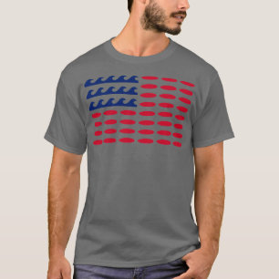 American Flag For Surfing Lovers T-Shirt