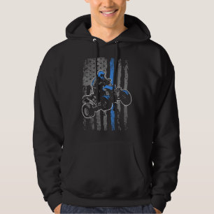 American Flag Four Wheeler Quad Men ATV Riding Pre Hoodie