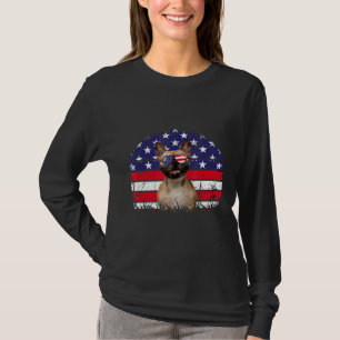 American Flag French Bulldog T-Shirt