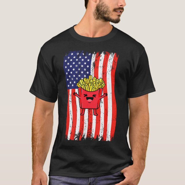 American Flag French T-Shirt (Front)