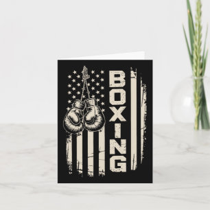 American Flag Funny Boxing Fighter Gym Gloves For Card