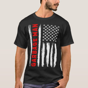 American Flag Garbage Man US USA Flag T-Shirt