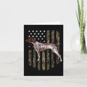 American Flag German Shorthaired Pointer 4th Of Ju Card