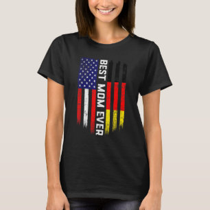American Flag & Germany Flag Best Mum Ever Family T-Shirt