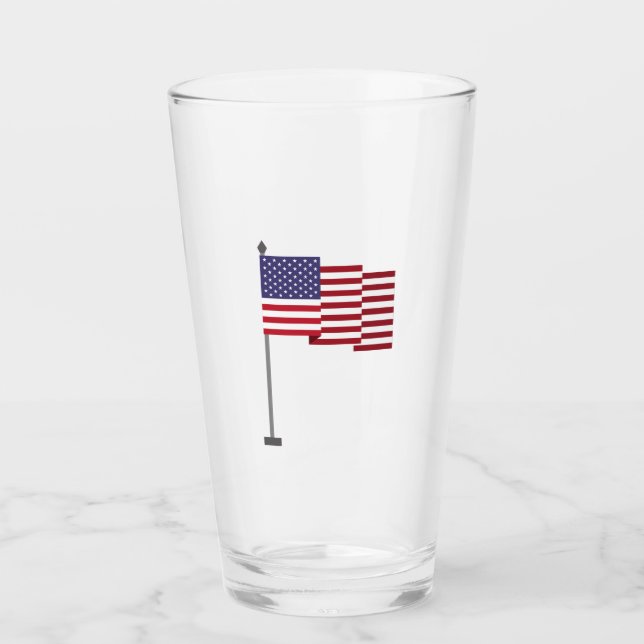 American flag glass (Front)