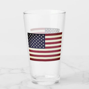 American Flag Glass