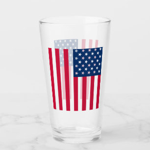American Flag Glass