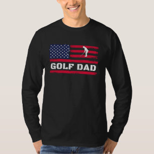 American Flag Glof Dad Father's Day T-Shirt